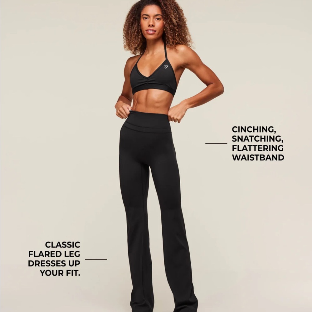 Gymshark Maroon Tall Flare Leg Pants